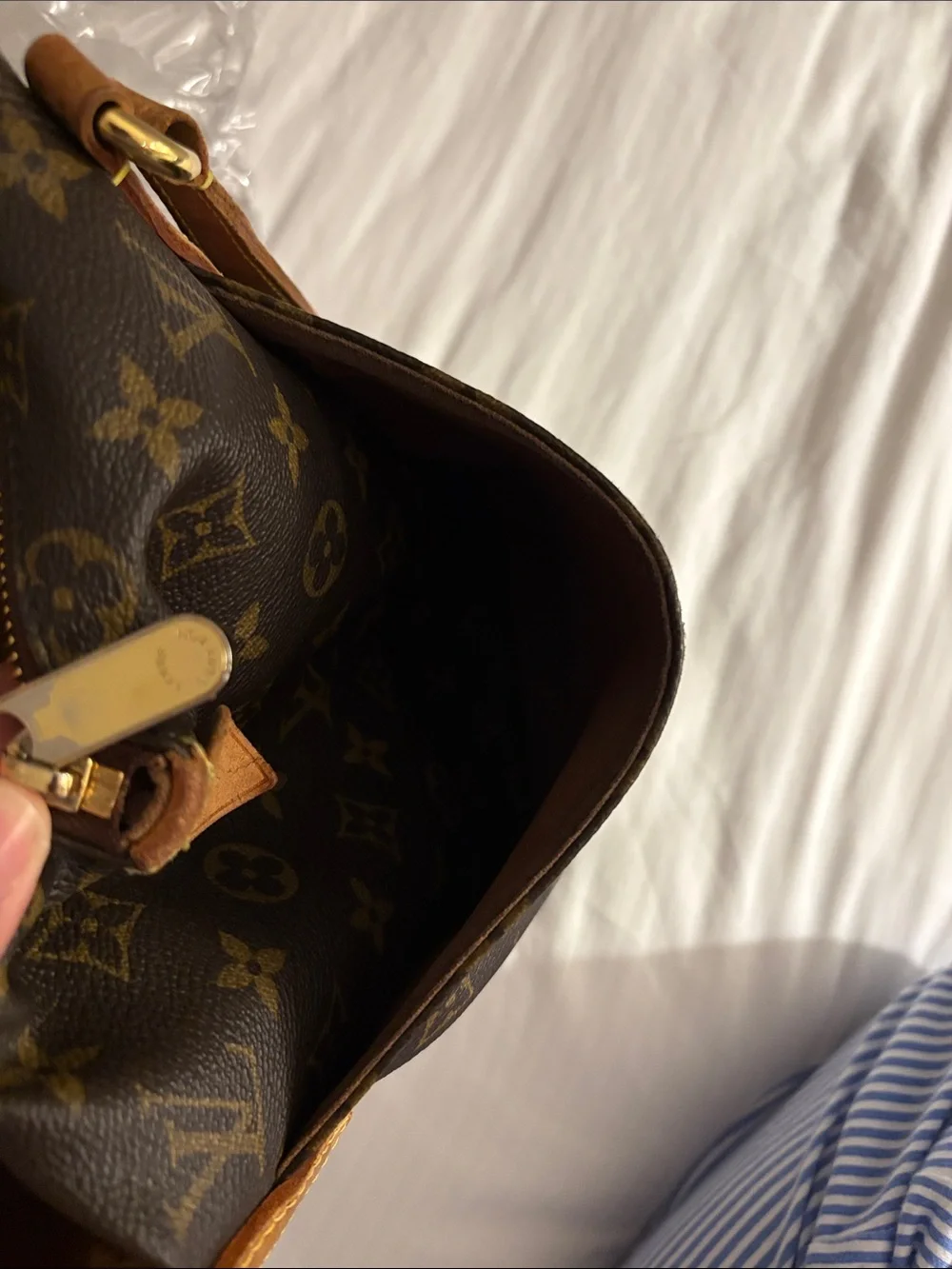 Authentic Louis Vuitton Monogram TotallyPM Canvas Shoulder Tote in Brown and Tan